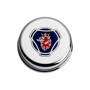 Tampa Cubo Dianteiro Scania Série 4 Cromada Emblema Resinado