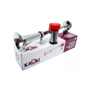 Buzina Ar Metal Cromada 450mm 12V Kauai