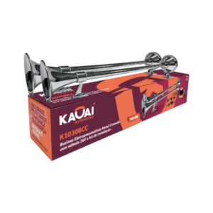 Buzina Eletropneumática 740mm Cromada 12/24V com Válvula