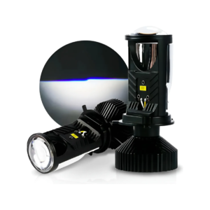 Par Lâmpadas LED H4 Mini Projetor Canbus 8500LM 72W