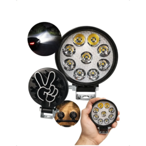 Kit 2 Farol de Milha LED Redondo 27W 12/24V
