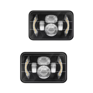 Par Faróis LED MB 1113/1313 Cara Preta 5.75” DRL
