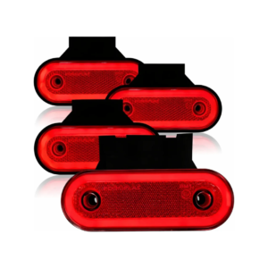 Kit 4 Lanternas Lateral LED Âmbar Caminhão