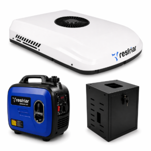 Kit Ar Condicionado Elétrico S3 Resfriar + Gerador + Caixa Metálica -12V / 24V