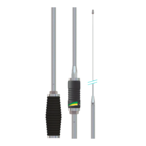 Antena PX Steelbras Canarinho Cromada 100W Base Max