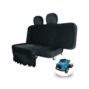 Kit Sofá Cama Carona Mercedes Benz 1113 até 2013 Suede Cama Gaúcha